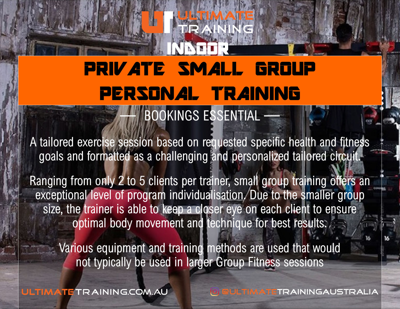 Private Small Group Training Details